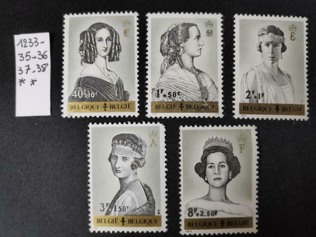 OBP 1233/35/36/37/38** postfris, Sans timbre, Neuf, Enlèvement ou Envoi, Non oblitéré