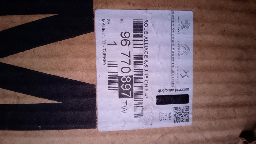 Jantes pour Citroen Peugeot Ds de 16 pouces, 16 pouces, Jante(s)