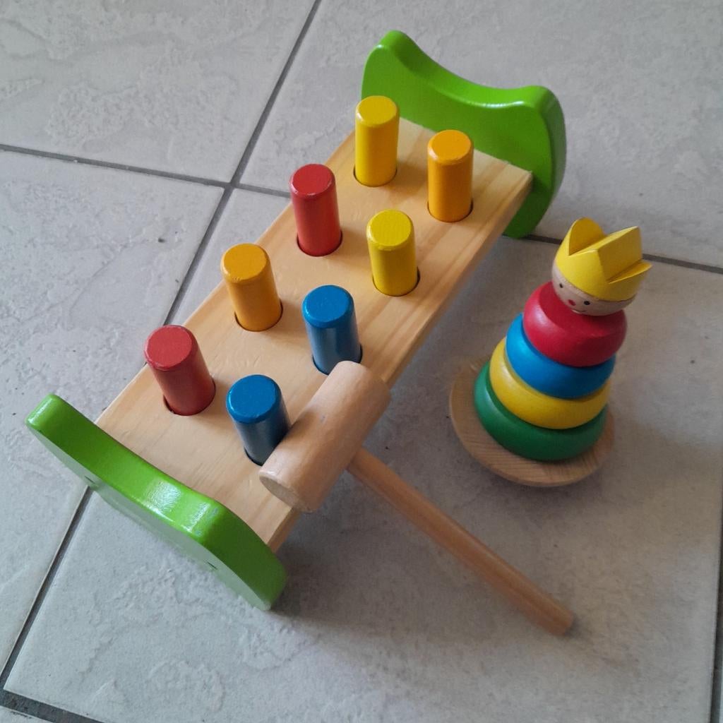 Houten speelgoed, Ophalen, Gebruikt