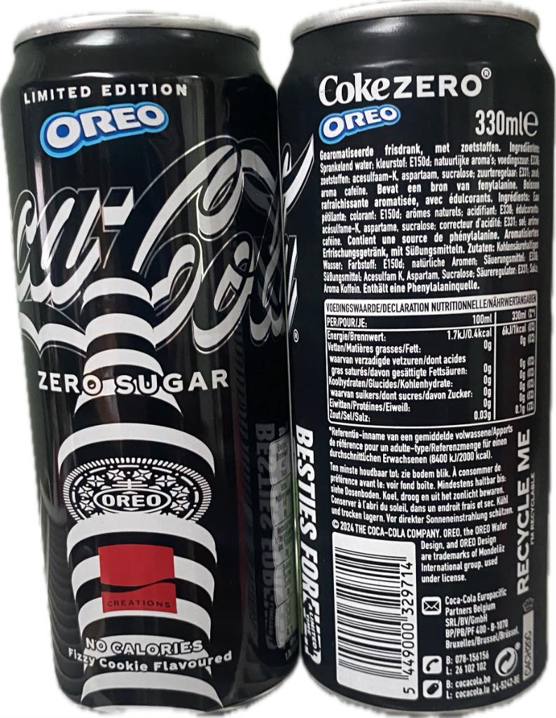 Coca-Cola Zero OREO can 330 ml Belgium, Verzamelen, Ophalen of Verzenden