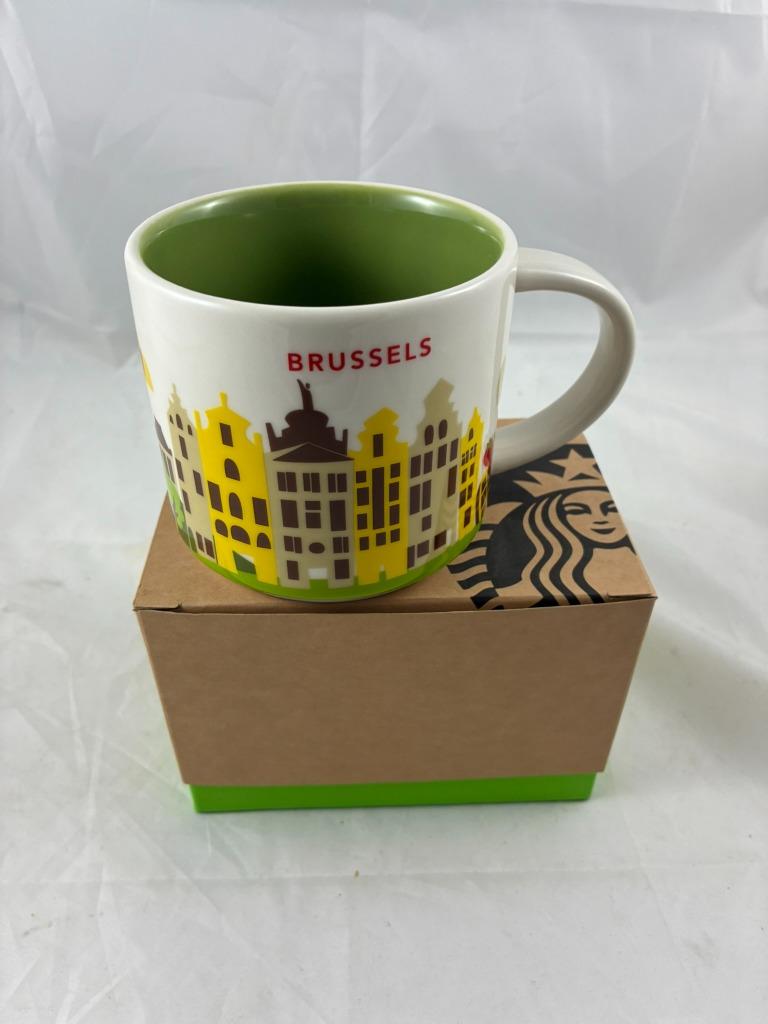 Starbucks You Are Here YAH Brussel Coffee Mug Koffietas, Verzamelen, Ophalen of Verzenden, Nieuw, Porselein, Kop en/of schotel
