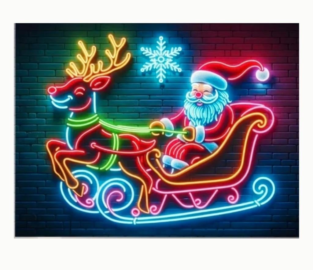 Kerstmis - Kerstman wanddoek - glow in the dark, Ophalen of Verzenden, Nieuw