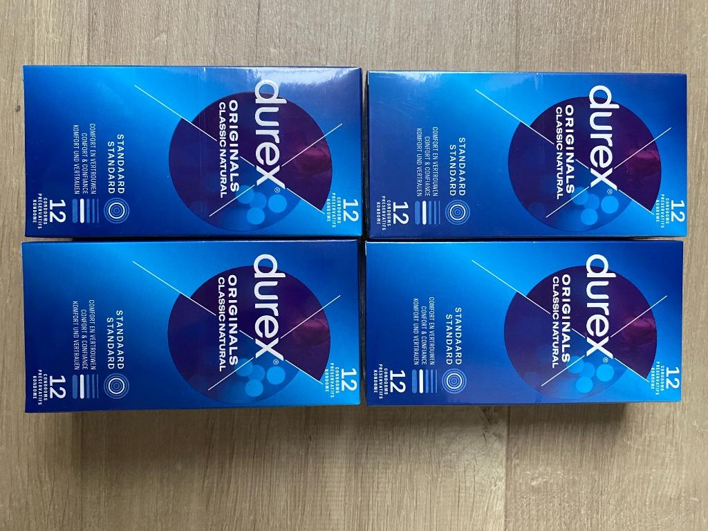 4 verpakkingen condooms – Durex originals classic natural –, Ophalen of Verzenden, Nieuw