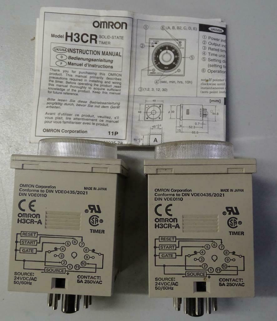 2 tijdrelais Omron H3CR-A, Ophalen of Verzenden, Nieuw