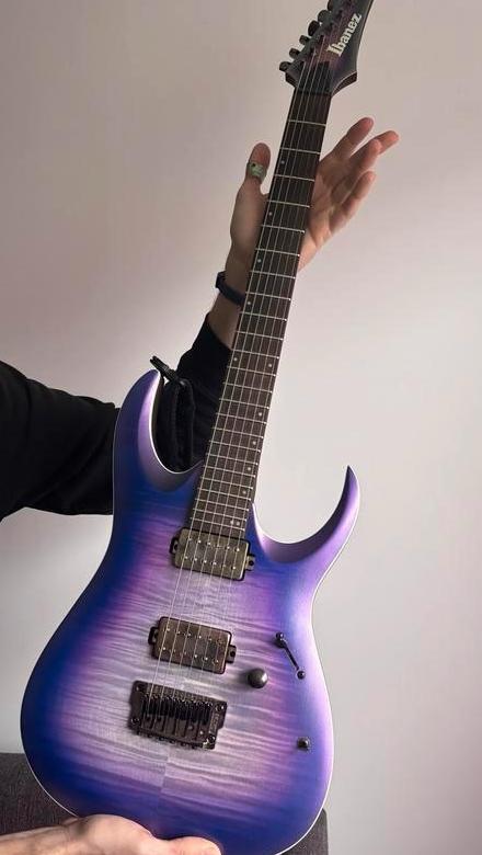 Ibanez Axion Label RGA61AL Indigo Aurora Burst Flat gitaar., Enlèvement, Comme neuf, Ibanez