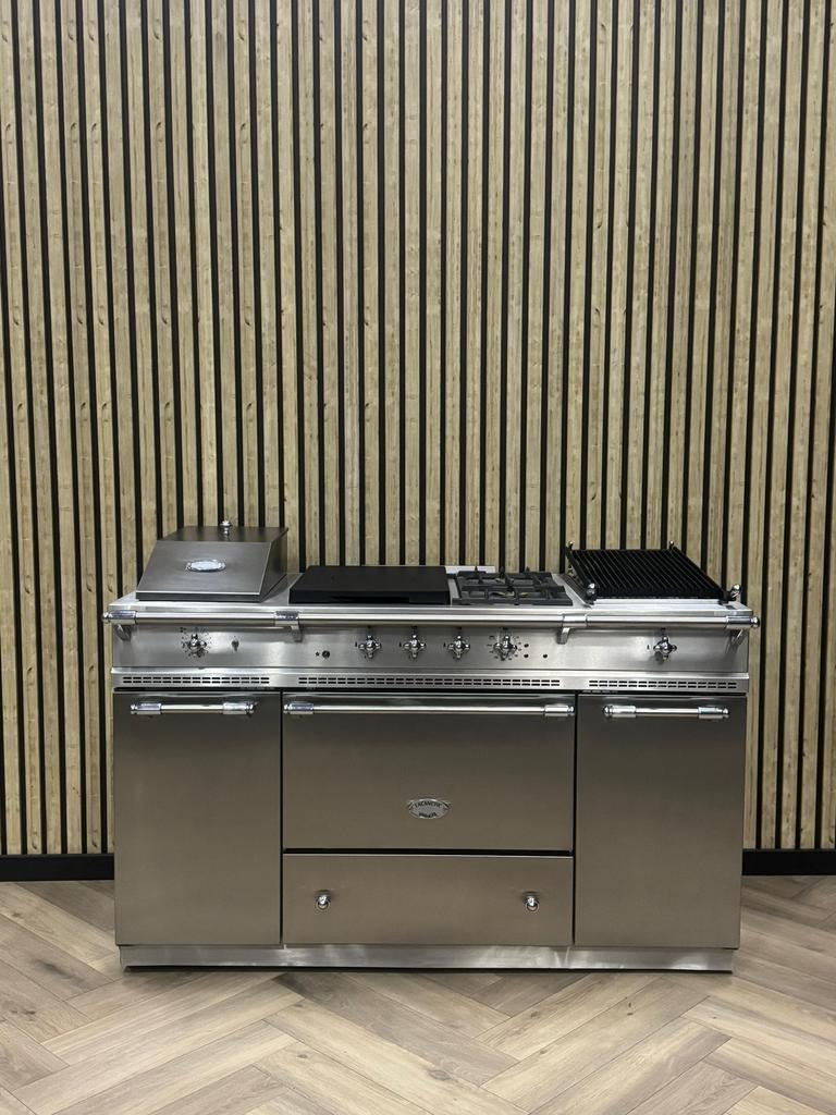 Cuisinière à gaz Lacanche inox 150 cm + Coup de feu, Electroménager, Cuisinières, Enlèvement ou Envoi, Gril, Électrique