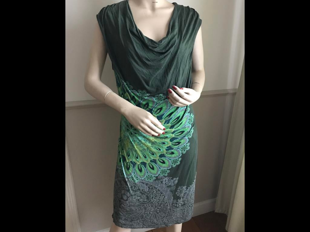 Desigual jurk khaki groen mt M / L, Enlèvement ou Envoi, Taille 38/40 (M), Vert