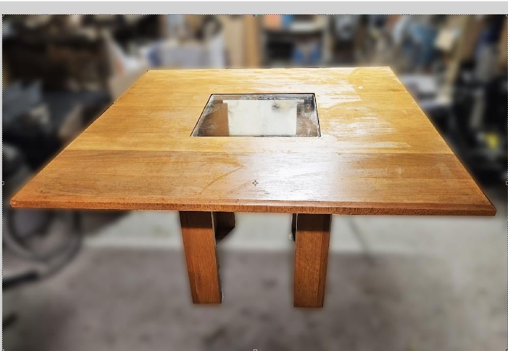 vierkante eettafel, Huis en Inrichting, Tafels | Eettafels, Ophalen, Overige materialen, Vierkant, Zo goed als nieuw