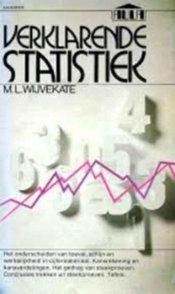 Verklarende statistiek|Aula,M.L. Wijvekate 9027448242, Ophalen of Verzenden, Zo goed als nieuw, Natuurwetenschap, Zie beschrijving