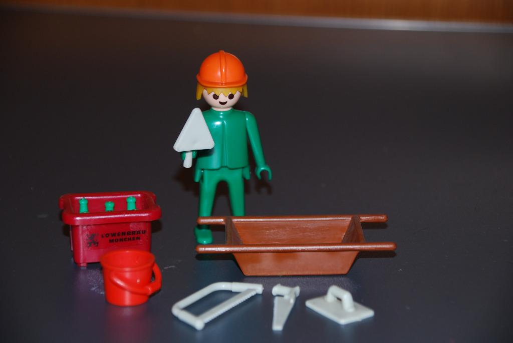 Ouvrier avec rouleau Playmobil 3314 vintage 1974, Enlèvement, Utilisé, Ensemble complet