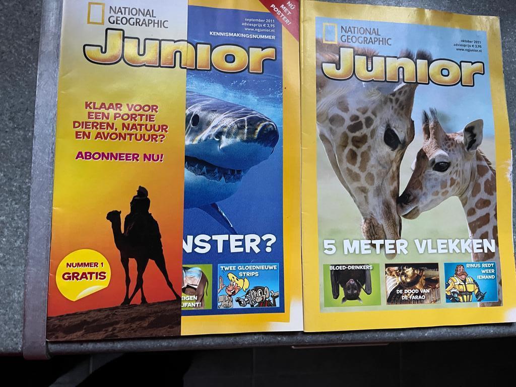 National Geographic Junior - 2 tijdschriften, Boeken, Ophalen of Verzenden