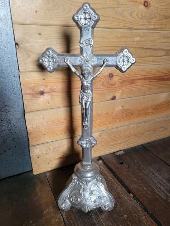 Kruisbeeld om Regule-zilver in te zetten, Antiek en Kunst, Ophalen
