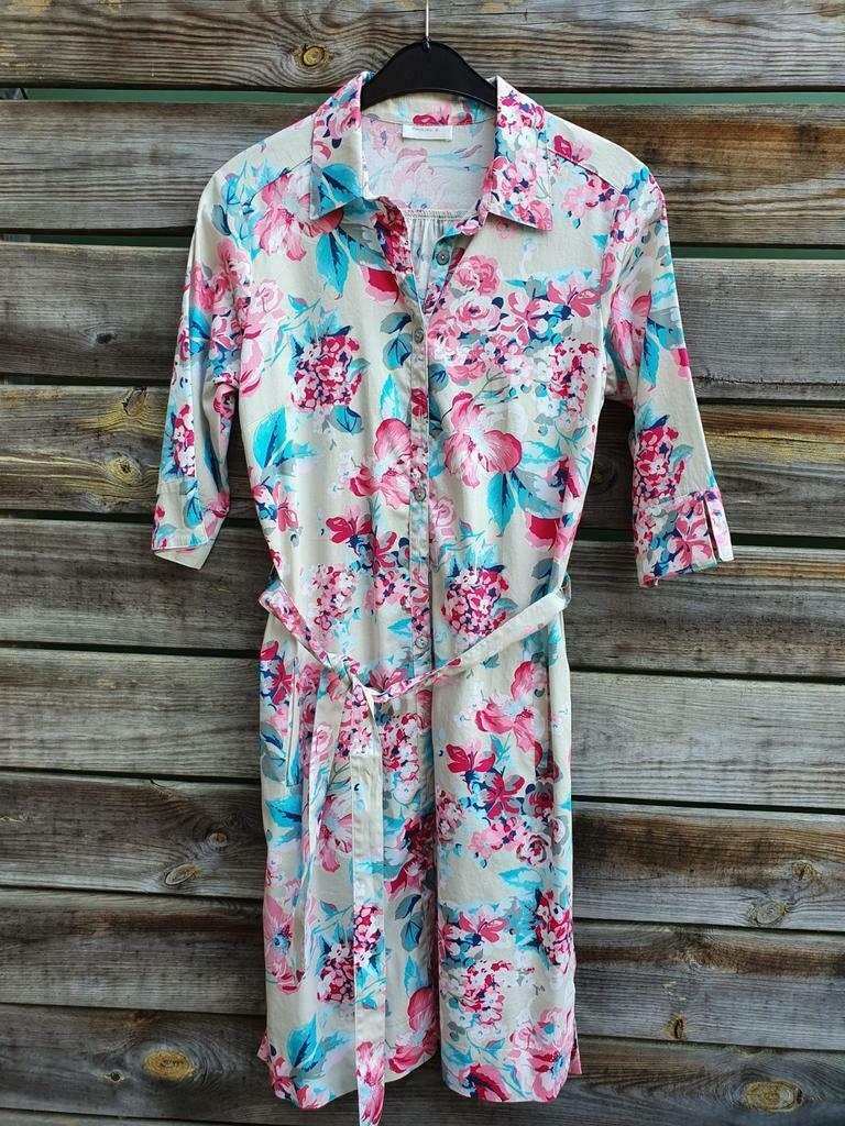 Gebloemde hemdjurk korte mouw+ ceintuur PAULINE B maat 2 =36, Kleding | Dames, Jurken, Overige kleuren, Ophalen of Verzenden, Maat 36 (S)