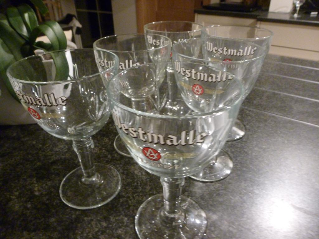 westmalle trappist glazen, Verzamelen, Ophalen, Zo goed als nieuw, Glas of Glazen, Overige merken