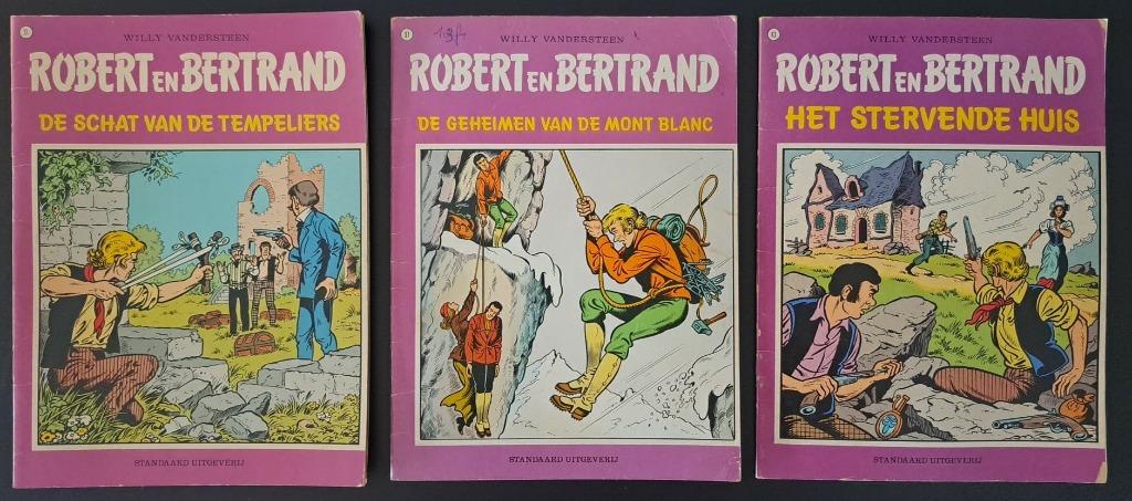 Lot Robert en Bertrand strips, Livres, BD, Utilisé, Plusieurs BD, Enlèvement ou Envoi
