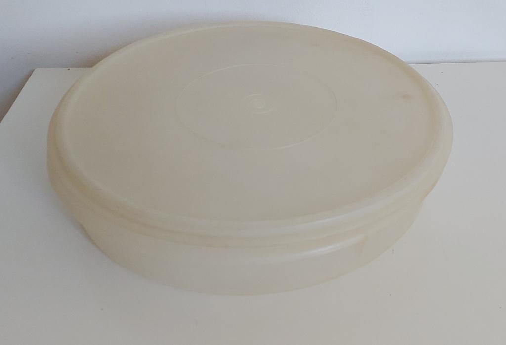 Groot antiek Tupperware met deksel, Huis en Inrichting, Keuken | Tupperware, Gebruikt, Bak of Kom, Wit, Ophalen