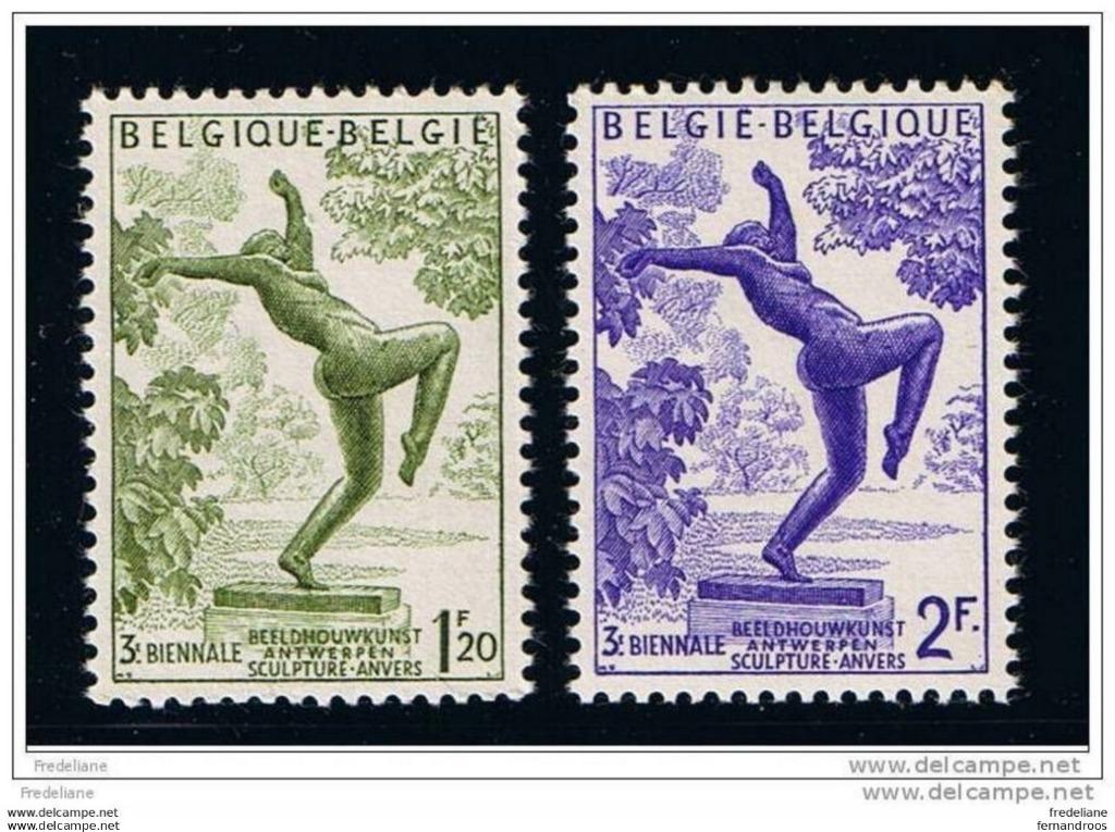 BELGIQUE TIMBRES RIK WOUTERS LA VIERGE FOLLE 1955 N.969 970, Ophalen of Verzenden, Postfris, Postfris, Kunst