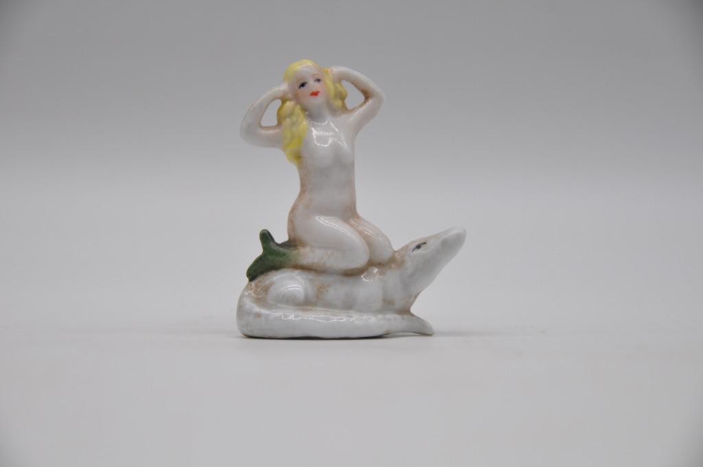 beeldje - zeemeermin - antiek - art nouveau, Ophalen of Verzenden