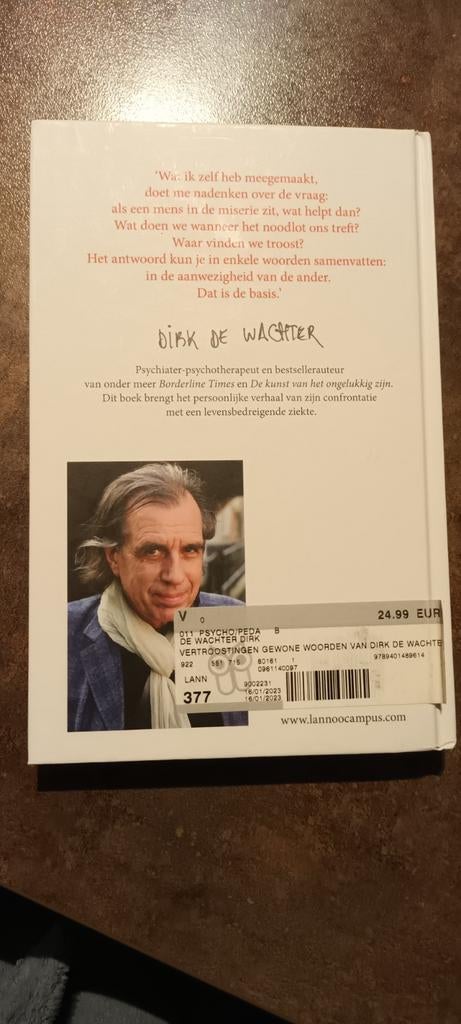 Dirk De Wachter - Vertroostingen, Enlèvement, Comme neuf, Dirk De Wachter
