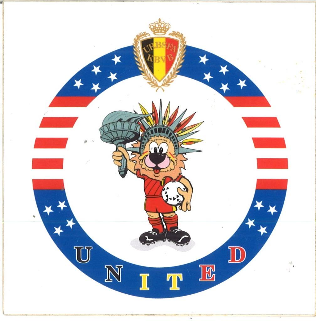 1 autocollant Red Devils World Cup 1994 America 'United', Enlèvement, Neuf, Affiche, Image ou Autocollant