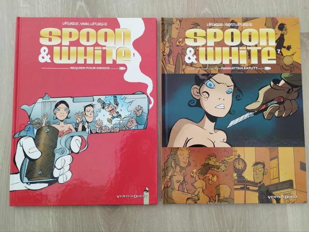 2 BD Spoon & White (T1 et 7) de Yann & Léturgie, Boeken, Gelezen, Ophalen of Verzenden, Léturgie, Meerdere stripboeken