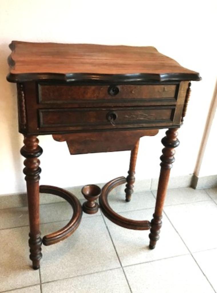 Secretaire naaitafel Art Deco Luxe wortelnoten antiek😍🤗👌, Ophalen