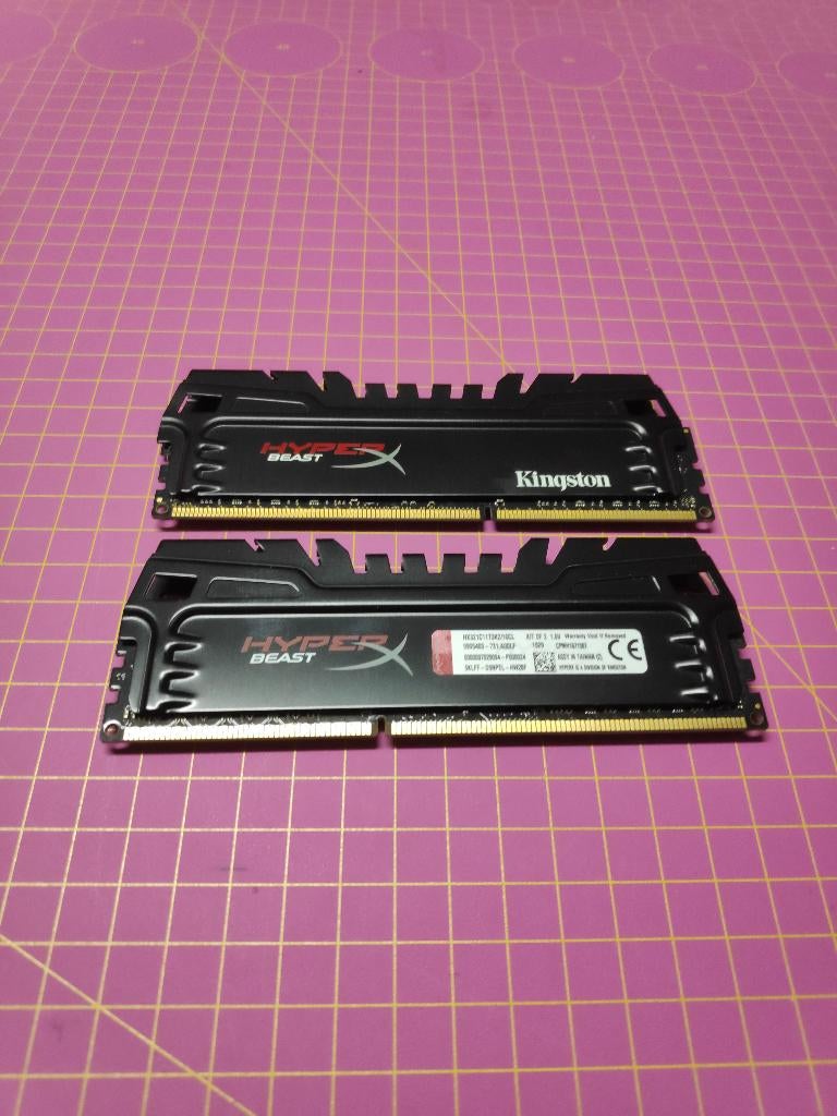 Mémoire pc à vendre kit 16Gb Kingston ., Enlèvement ou Envoi, DDR3, Utilisé, Desktop