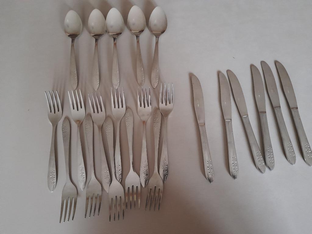 Dessertbestek., Ophalen of Verzenden, Gebruikt, Inox of Chroom