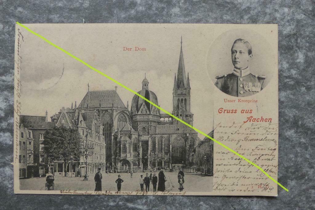 Postkaart 21/10/1901 Gruss aus Aachen, Der Dom, Duitsland, Ophalen of Verzenden, Voor 1920, Gelopen, Duitsland