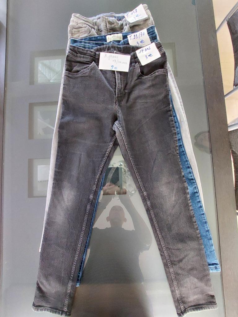 LOT DE 3 JEANS 13/14 ans, Ophalen, Gebruikt