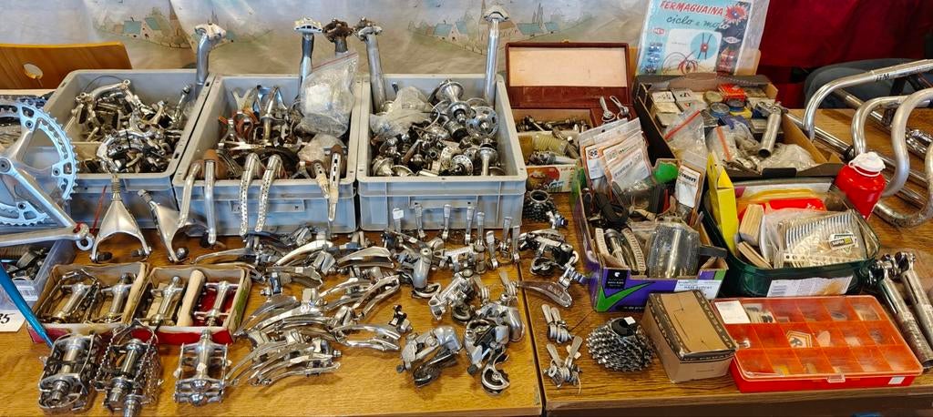 Retro fietsonderdelen., Fietsen en Brommers, Ophalen of Verzenden, Gebruikt, Crankstel of Pedalen, Shimano