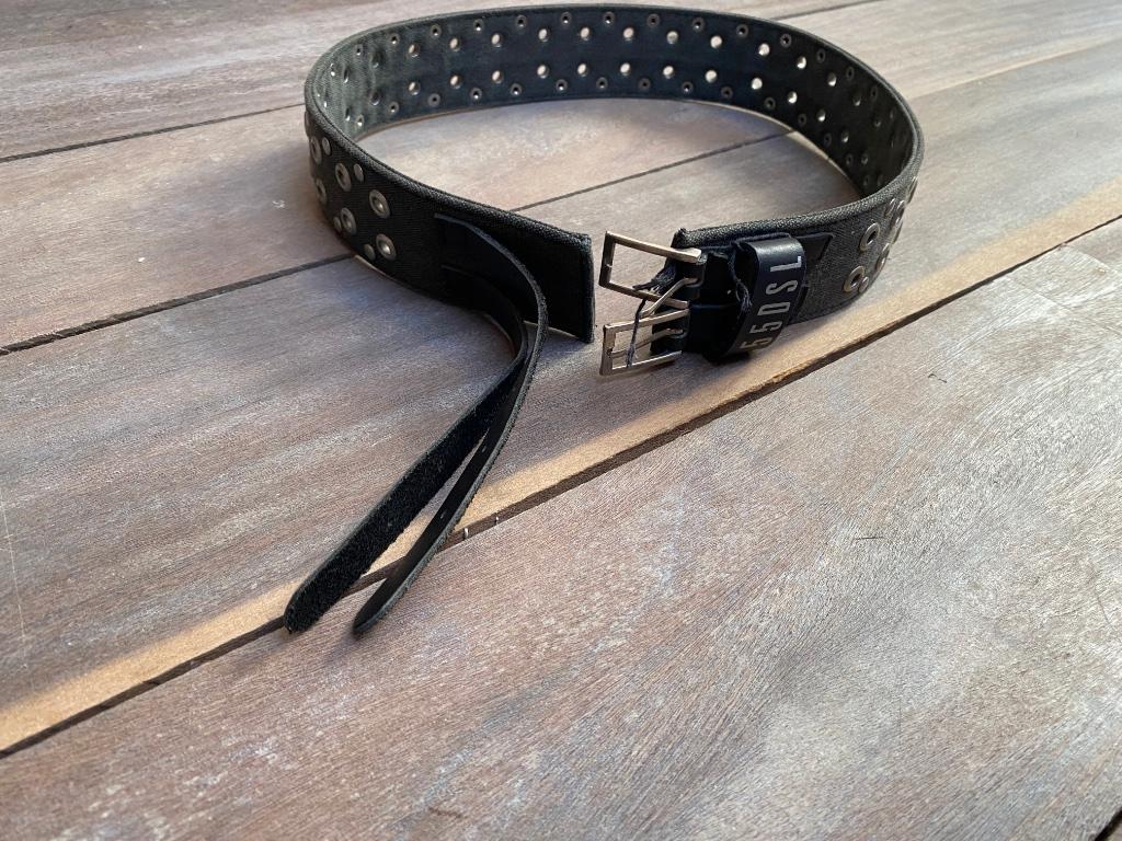 55DSL ceinture tissus cuir gris 77 cm épais et rigide Neuve, Neuf, Cuir véritable, Autres couleurs, 55DSL