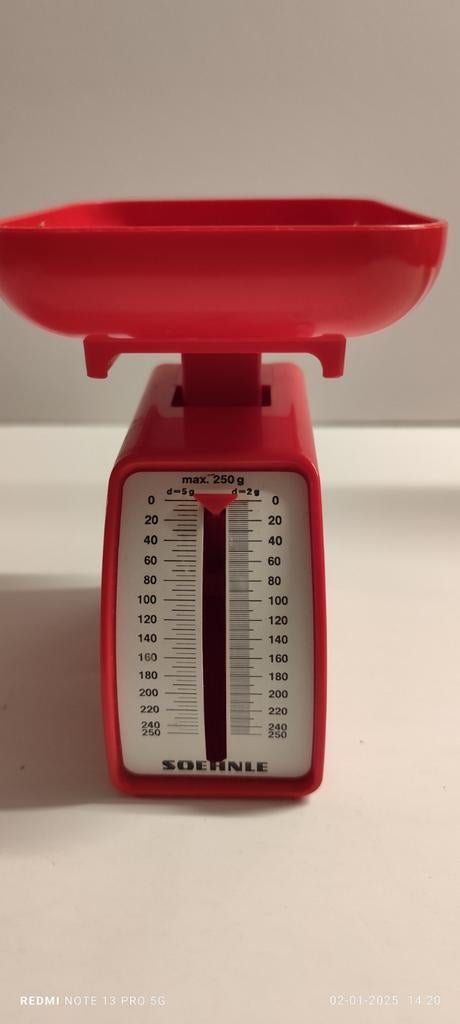 Keukenweegschaal. Soehnle. VINTAGE. Hoogte 13 cm., Ophalen, Gebruikt, Keukenweegschaal