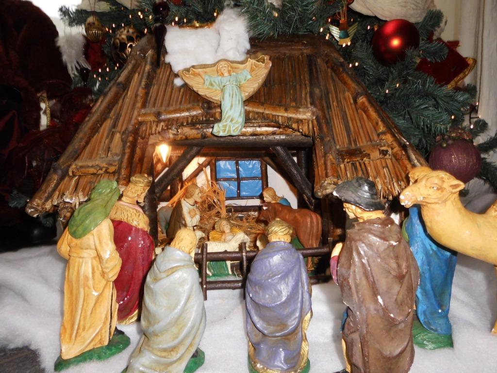 Kerststal  met beelden, Diversen, Kerst, Ophalen, Zo goed als nieuw