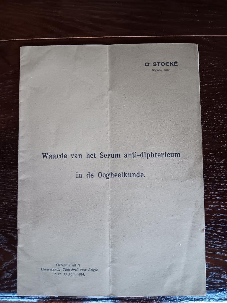 't geneeskundig tijdschrift voor Belgie 1914 - oogheelkunde, Ophalen, Tijdschrift