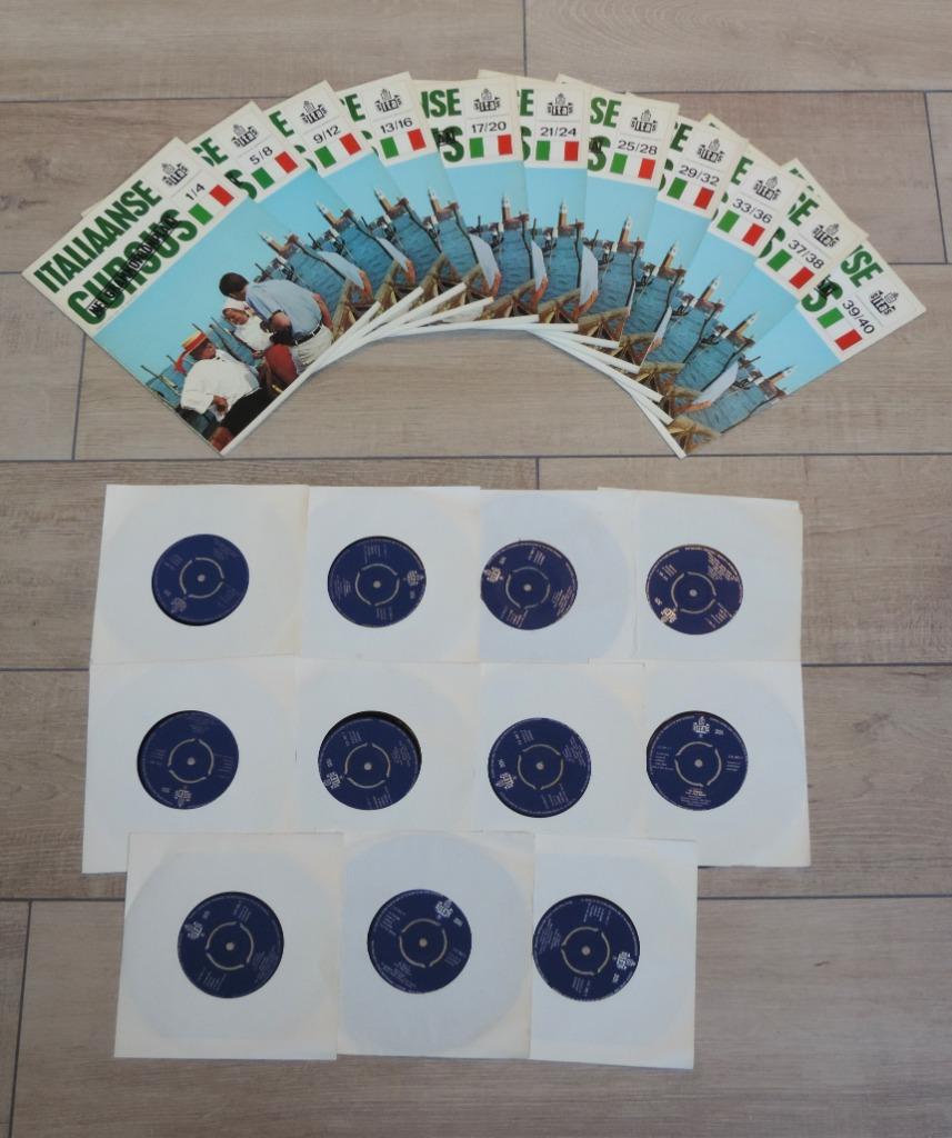 vintage taalcursus Italiaans met LP’s, Boeken, Ophalen of Verzenden, Zo goed als nieuw, Italiaans, Non-fictie