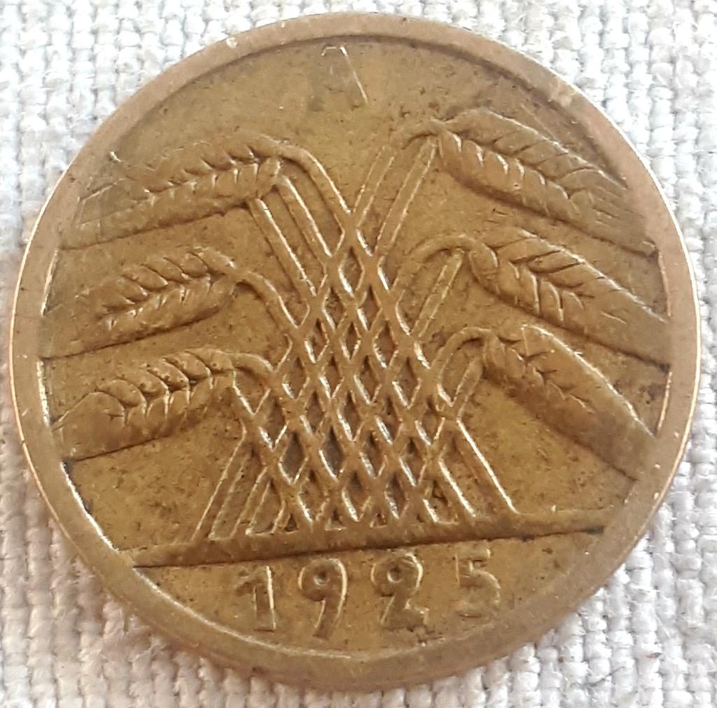 DUITSLAND: 5 REICHSPFENNIG 1925 A KM 39, Postzegels en Munten, Munten | Europa | Niet-Euromunten, Verzenden, Duitsland, Losse munt