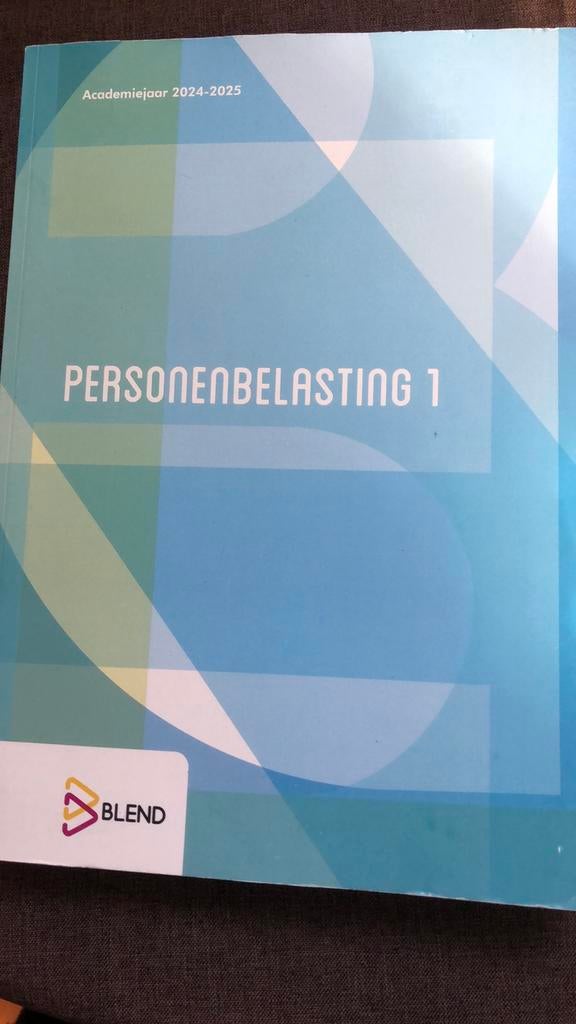 Personenbelasting 1 - Karel de Grote Hogeschool, Boeken, Ophalen, Zo goed als nieuw, Van In, Accountancy en Administratie