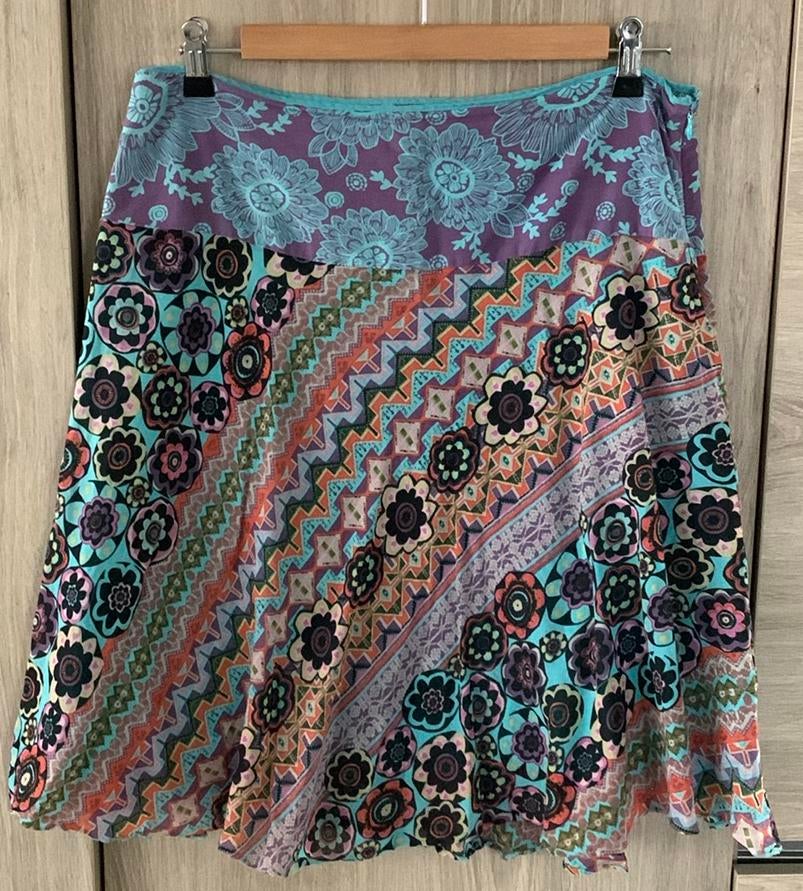 Meerkleurige zomerrok van Melvin maat 42, Kleding | Dames, Ophalen, Zo goed als nieuw, Maat 42/44 (L)