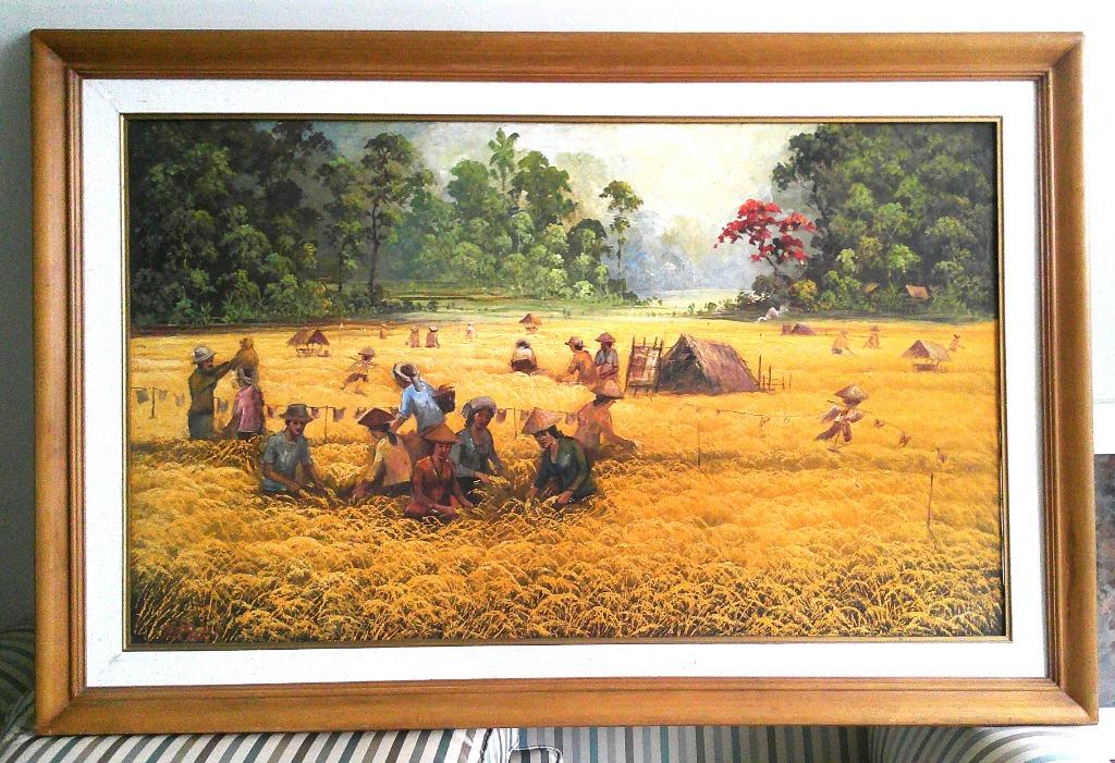 Travailler sur terre (Asie) - signé Budi S - en 1999, Enlèvement
