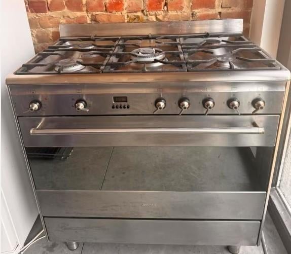 Smeg kookfornuis, Ophalen, Gebruikt, 60 cm of meer, Gas