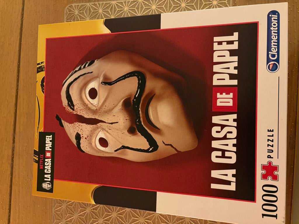La Casa de Papel puzzel-1000 stuk, Ophalen, 500 t/m 1500 stukjes, Zo goed als nieuw, Legpuzzel