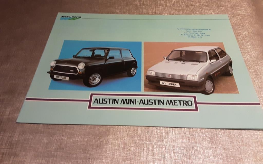 Austin rover mini metro brochure, Enlèvement ou Envoi, Comme neuf
