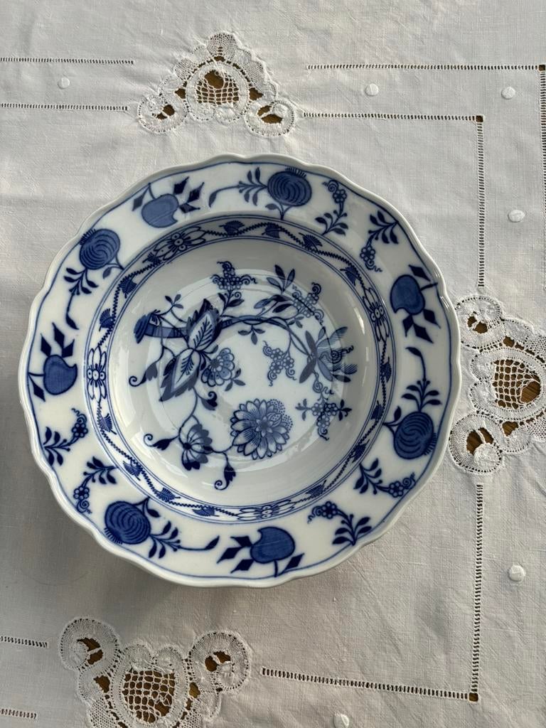Bord Meissen BWM&C blauwe ui, Antiek en Kunst, Antiek | Porselein, Ophalen of Verzenden
