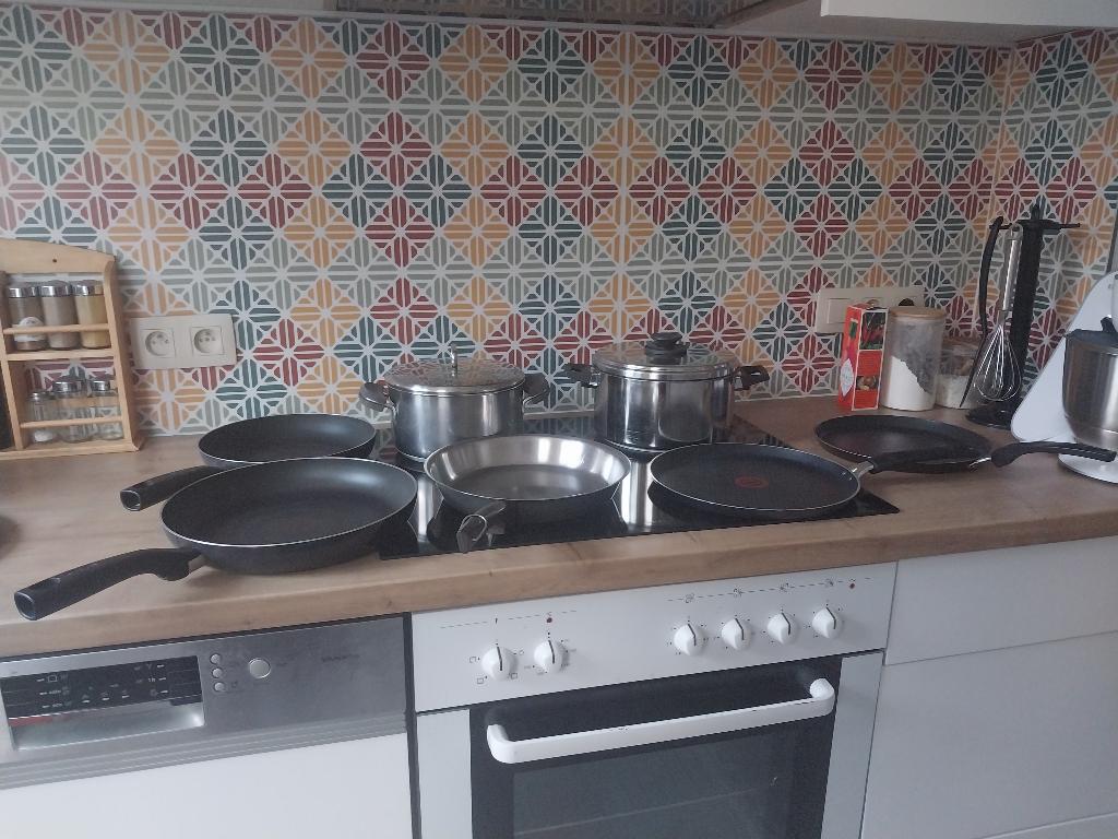casseroles et poêles, Maison & Meubles, Cuisine | Casseroles & Poêles, Enlèvement ou Envoi, Plaque céramique, Utilisé, Autres matériaux