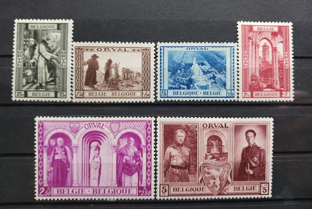 Timbres de Belgique - 3eme Orval de 1939 N513/18*, Enlèvement ou Envoi, Non oblitéré, Non oblitéré, Sans enveloppe