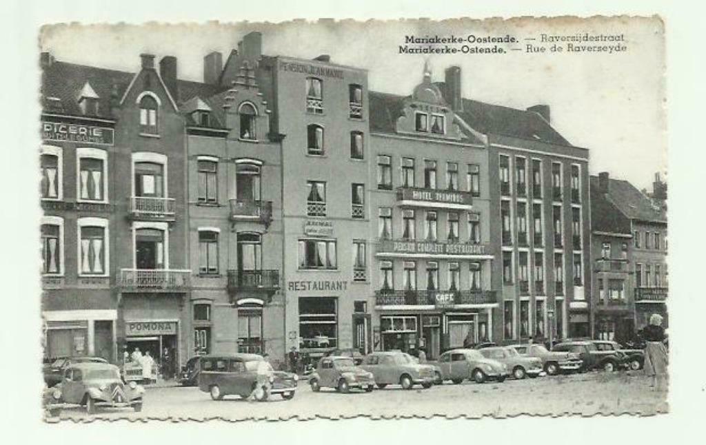 1 x MARIAKERKE-OOSTENDE-Raversijdestraat, Verzamelen, Verzenden, 1940 tot 1960, Ongelopen, West-Vlaanderen
