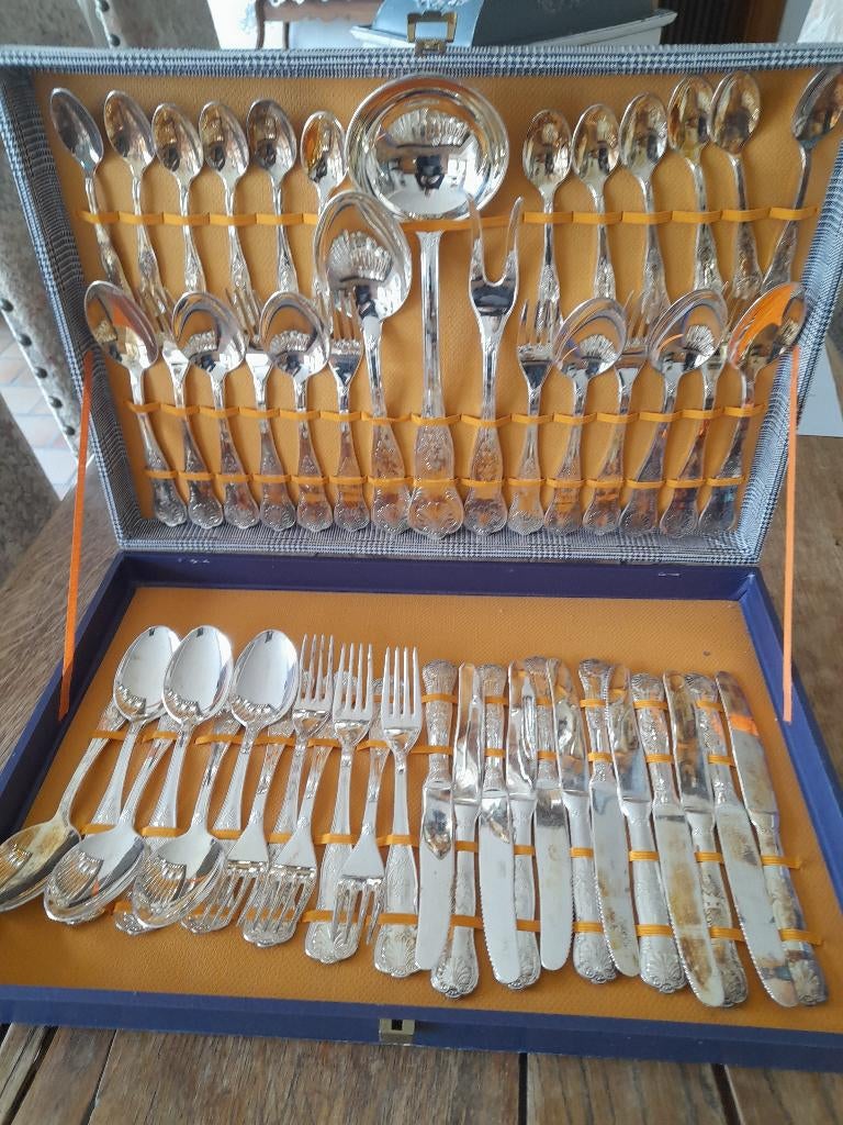 Anciens couverts en plaque argent, Antiquités & Art, Enlèvement ou Envoi, Argent