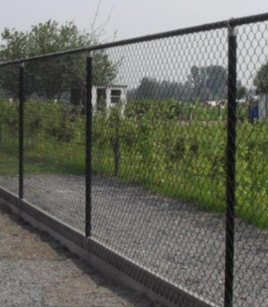 Plasitor/vierkantvlechtwerk/tennisdraad ZWART + toebehoren, Tuin en Terras, Ophalen, Met poort, Overige typen, Nieuw