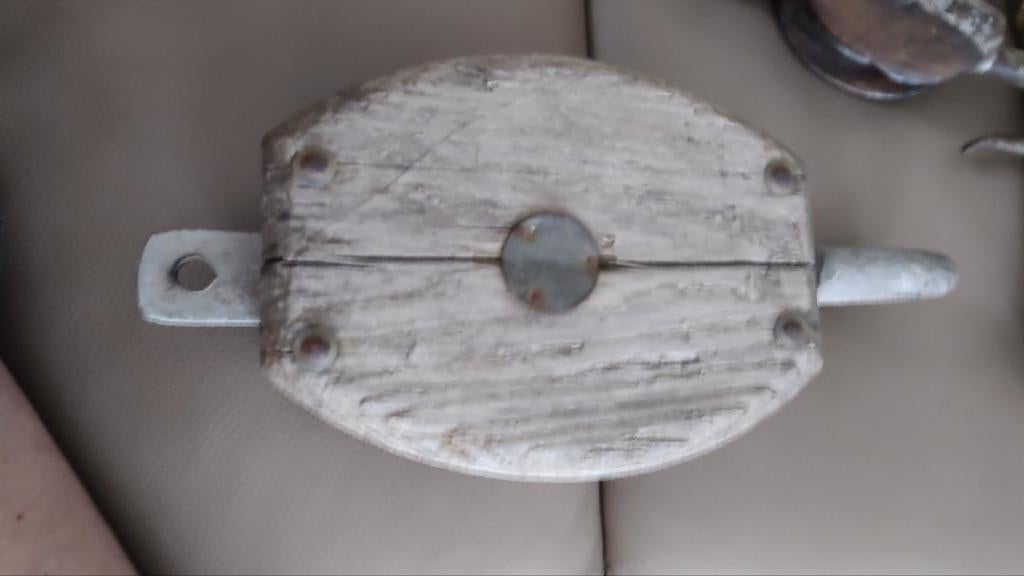 grote oude houten scheepskatrol, Antiek en Kunst, Ophalen